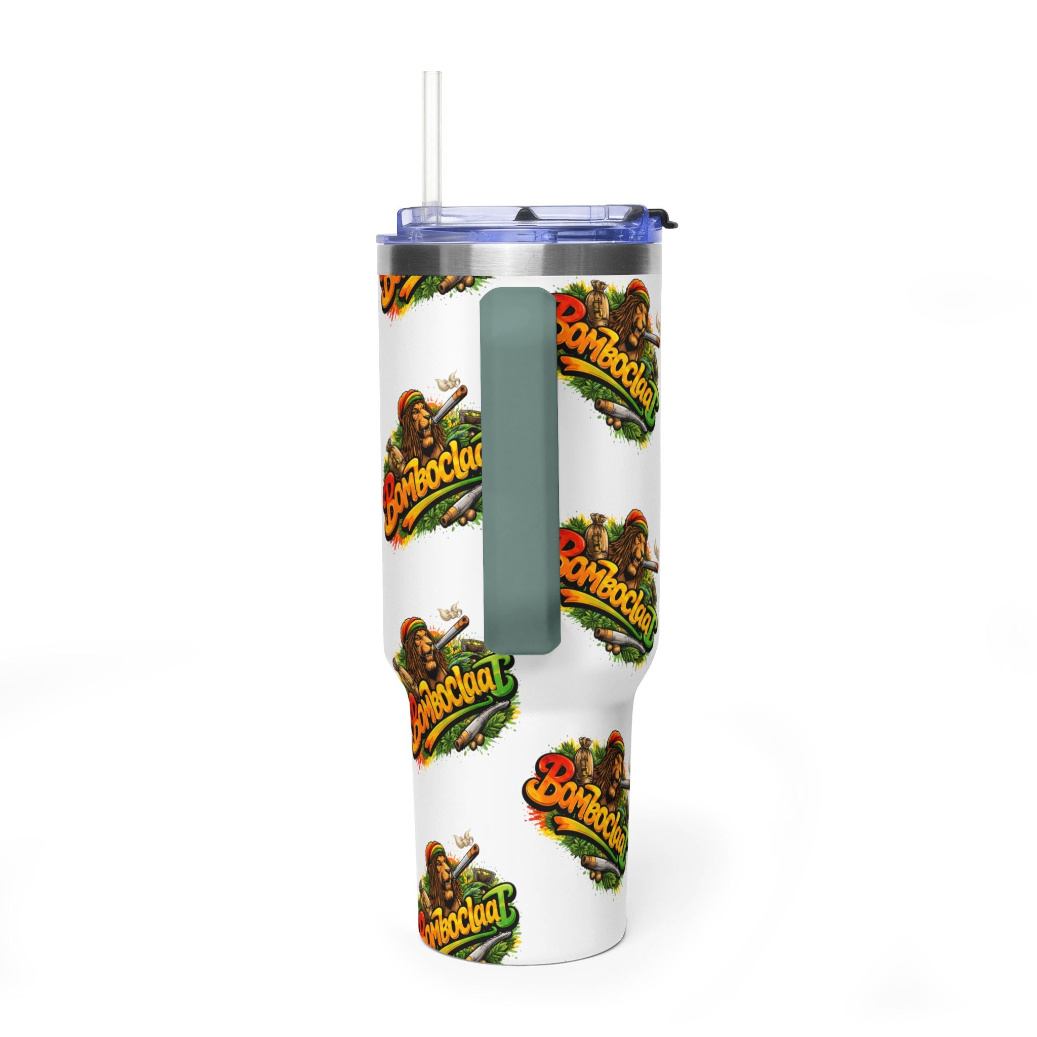 40oz Vacuum Tumbler – Colorful Bombochar Logo Stainless Travel Mug (Insulated)