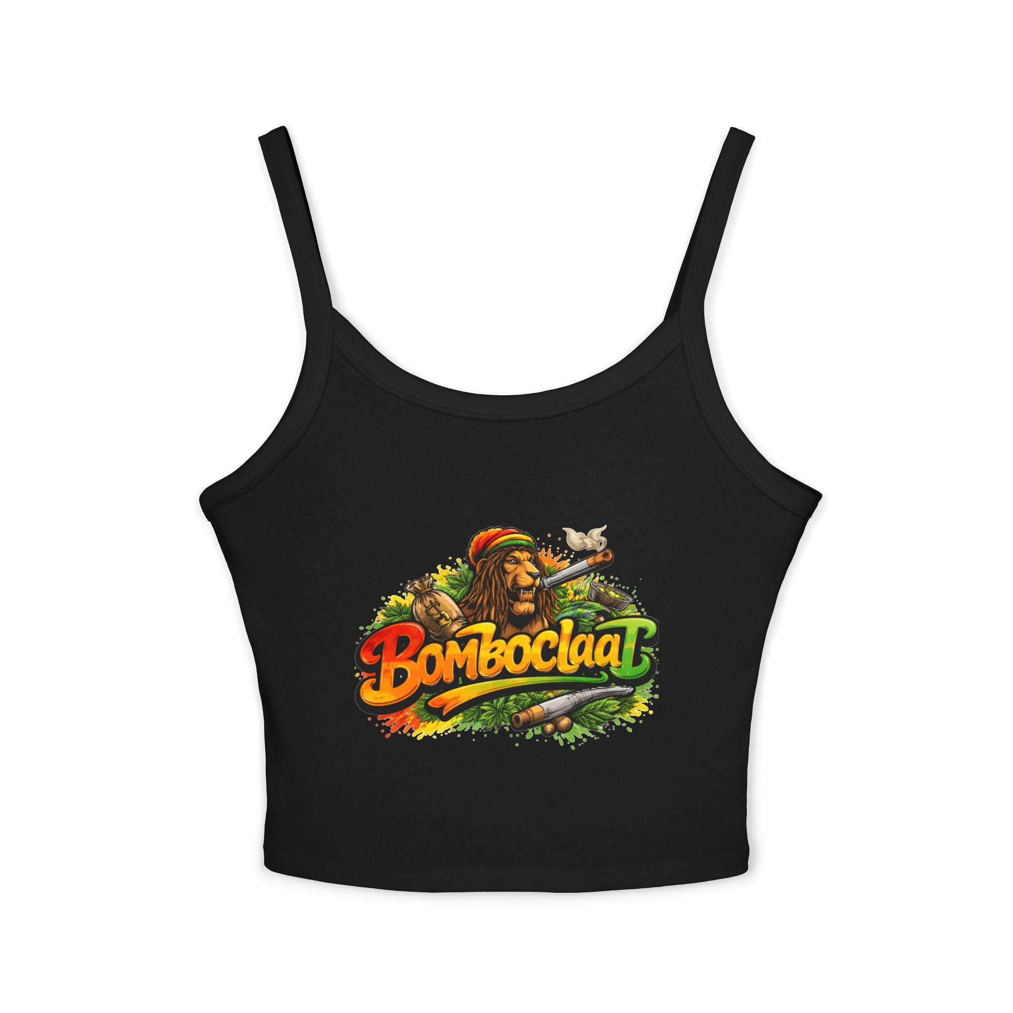 Rastafarian 'Bomboclaat' Graphic Crop Tank Top
