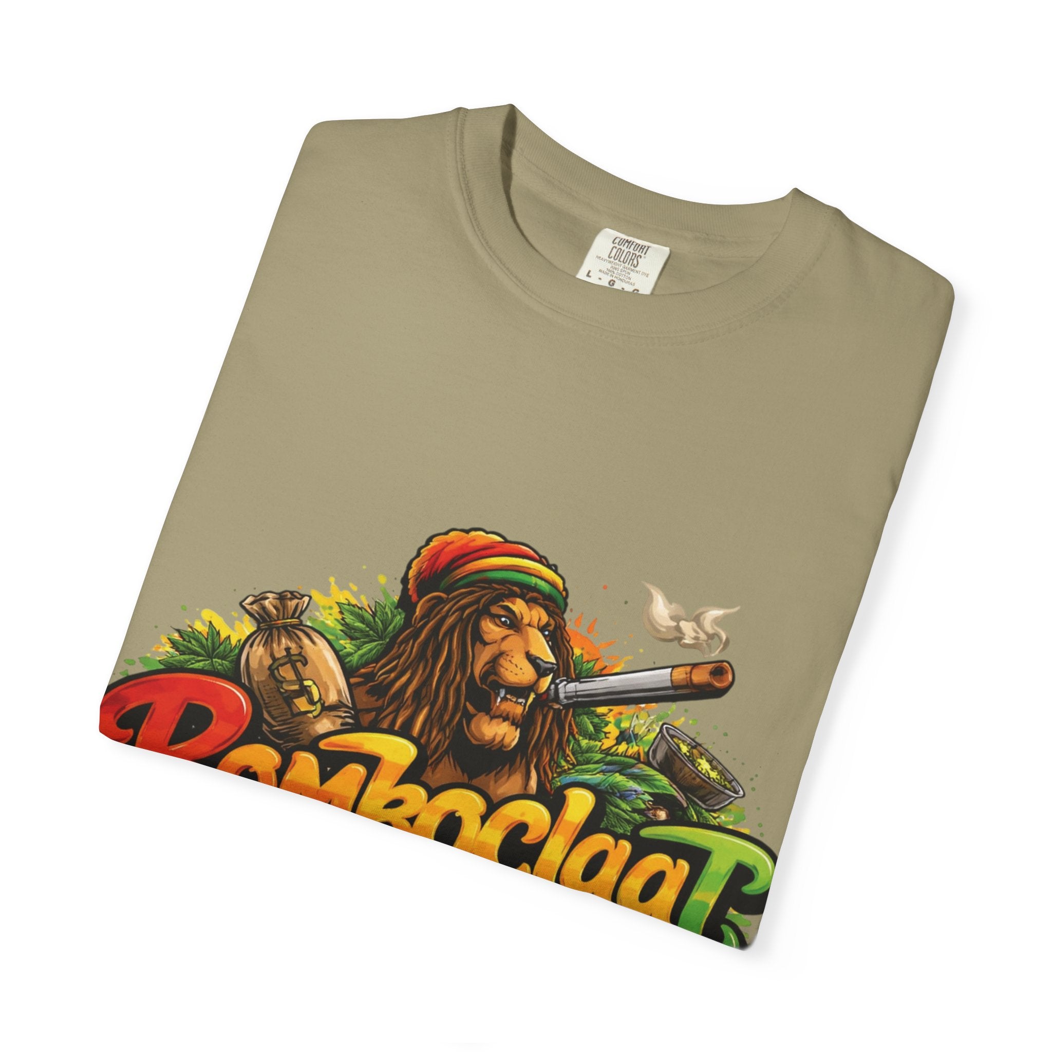 Rastafarian Lion with 'Bomboclaat' Graphic T-Shirt | Reggae Vibe