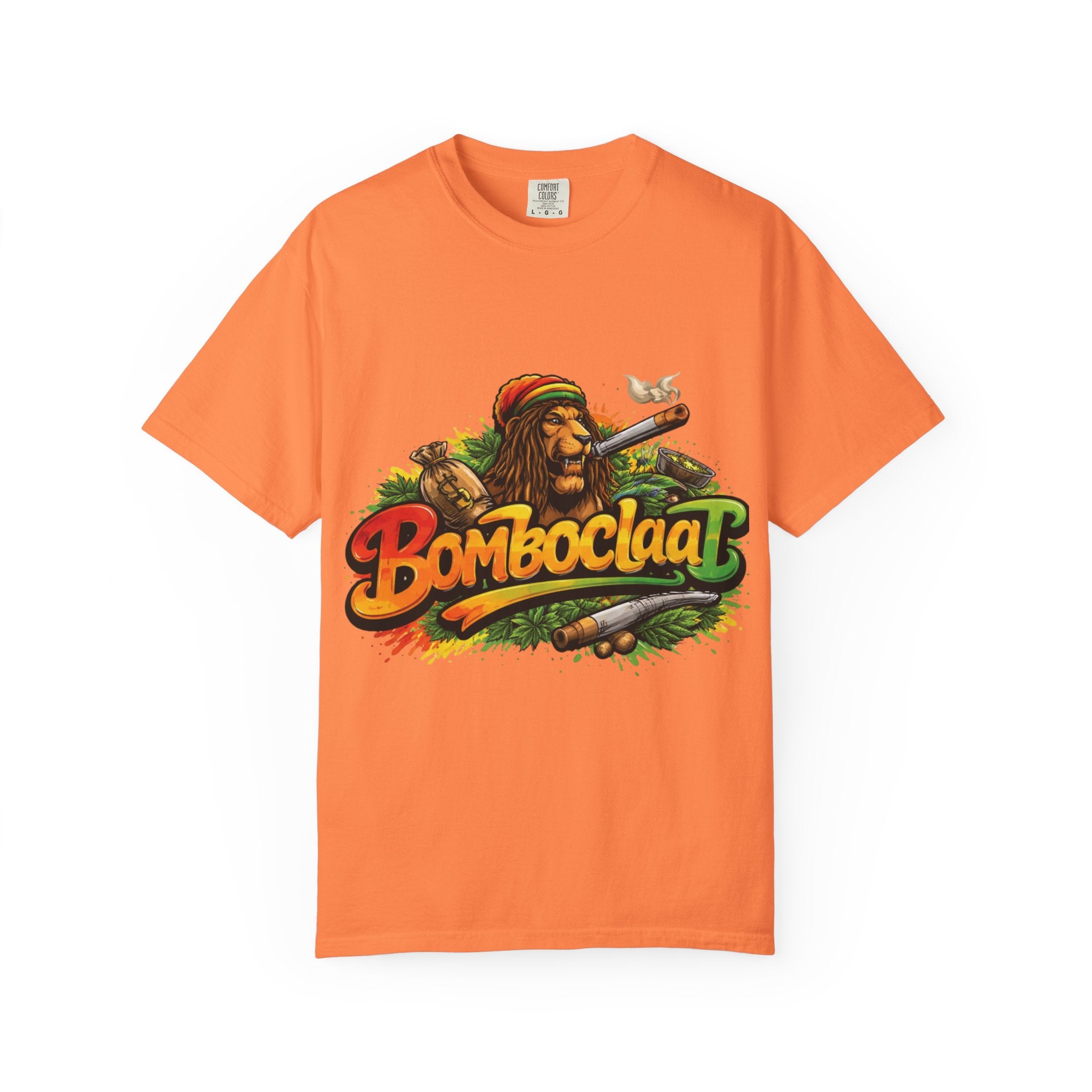 Rastafarian Lion with 'Bomboclaat' Graphic T-Shirt | Reggae Vibe