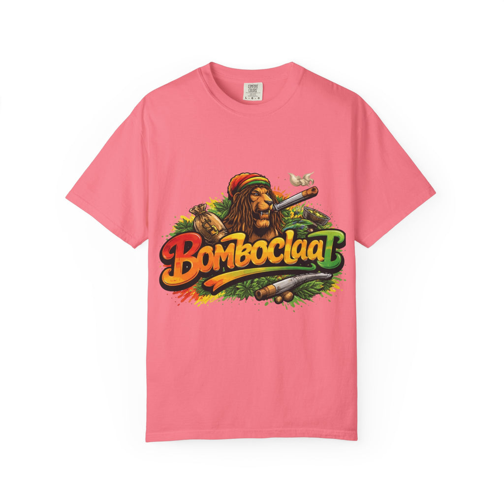 Rastafarian Lion with 'Bomboclaat' Graphic T-Shirt | Reggae Vibe