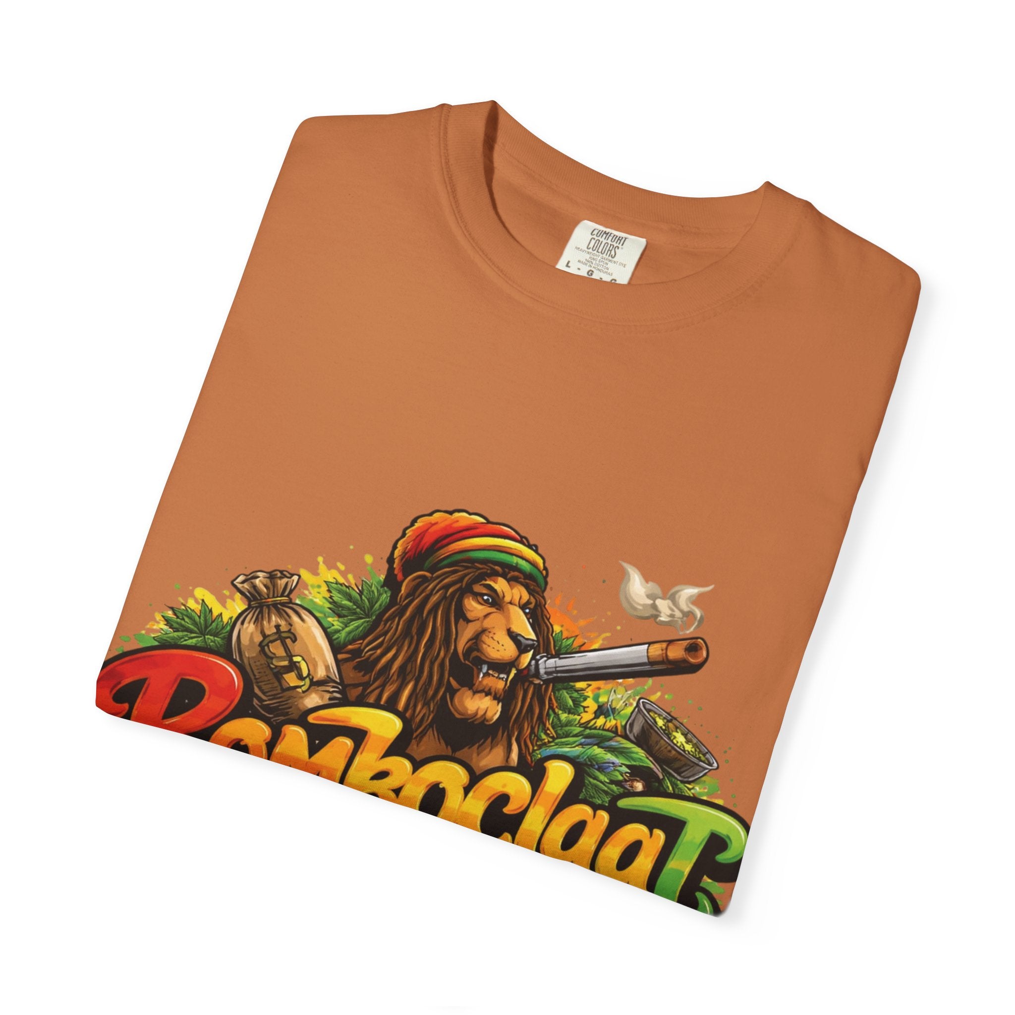 Rastafarian Lion with 'Bomboclaat' Graphic T-Shirt | Reggae Vibe