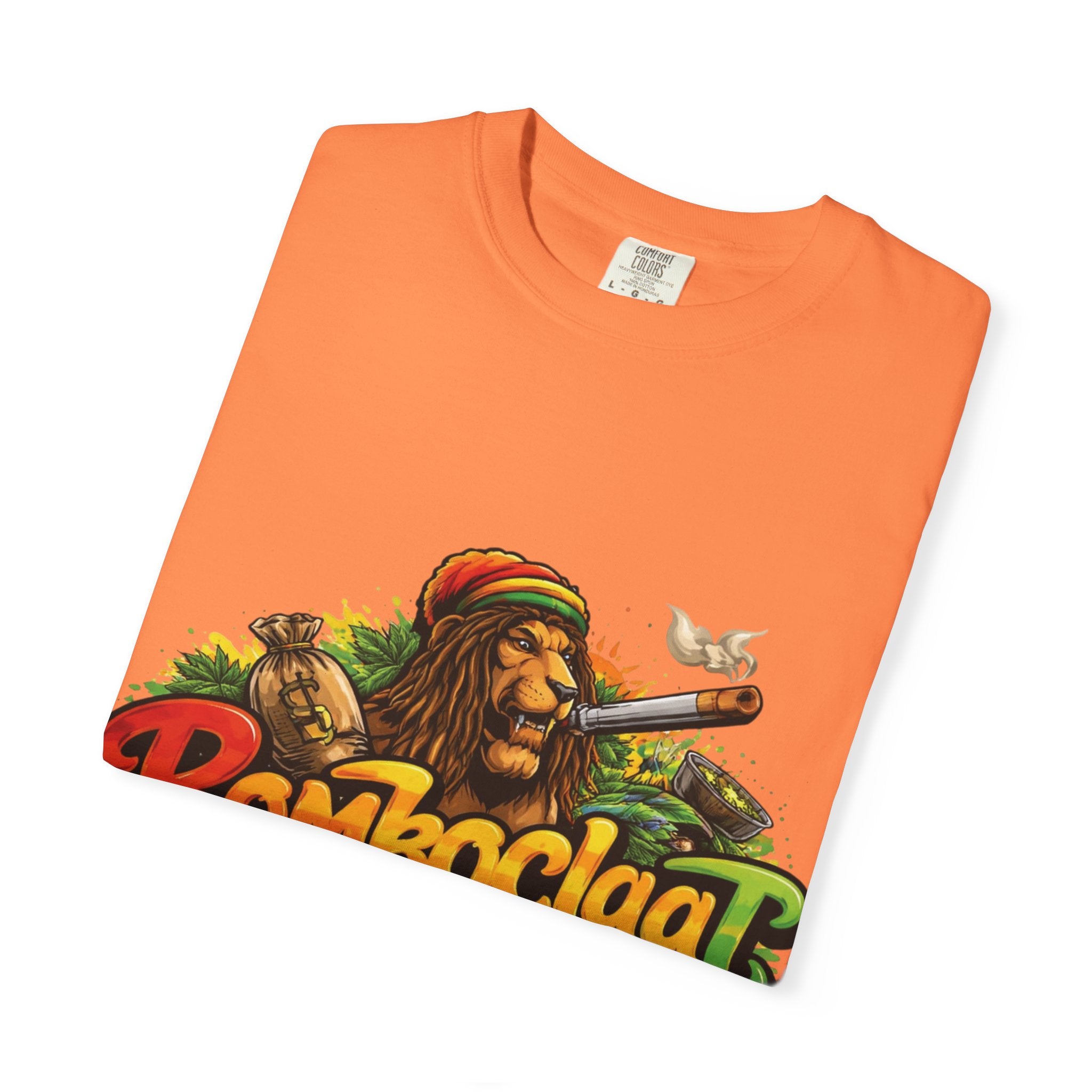Rastafarian Lion with 'Bomboclaat' Graphic T-Shirt | Reggae Vibe