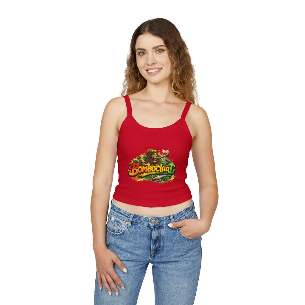 Rastafarian 'Bomboclaat' Graphic Crop Tank Top