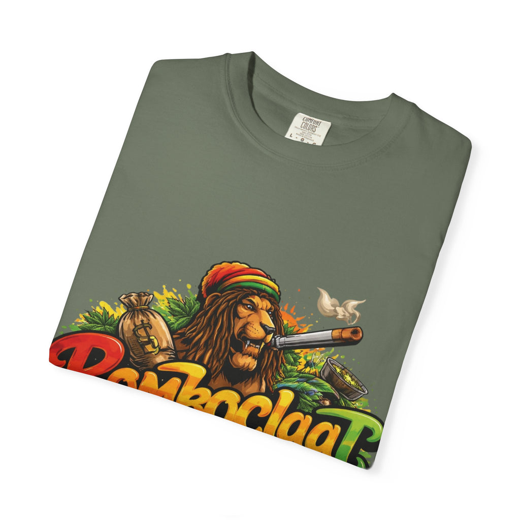 Rastafarian Lion with 'Bomboclaat' Graphic T-Shirt | Reggae Vibe