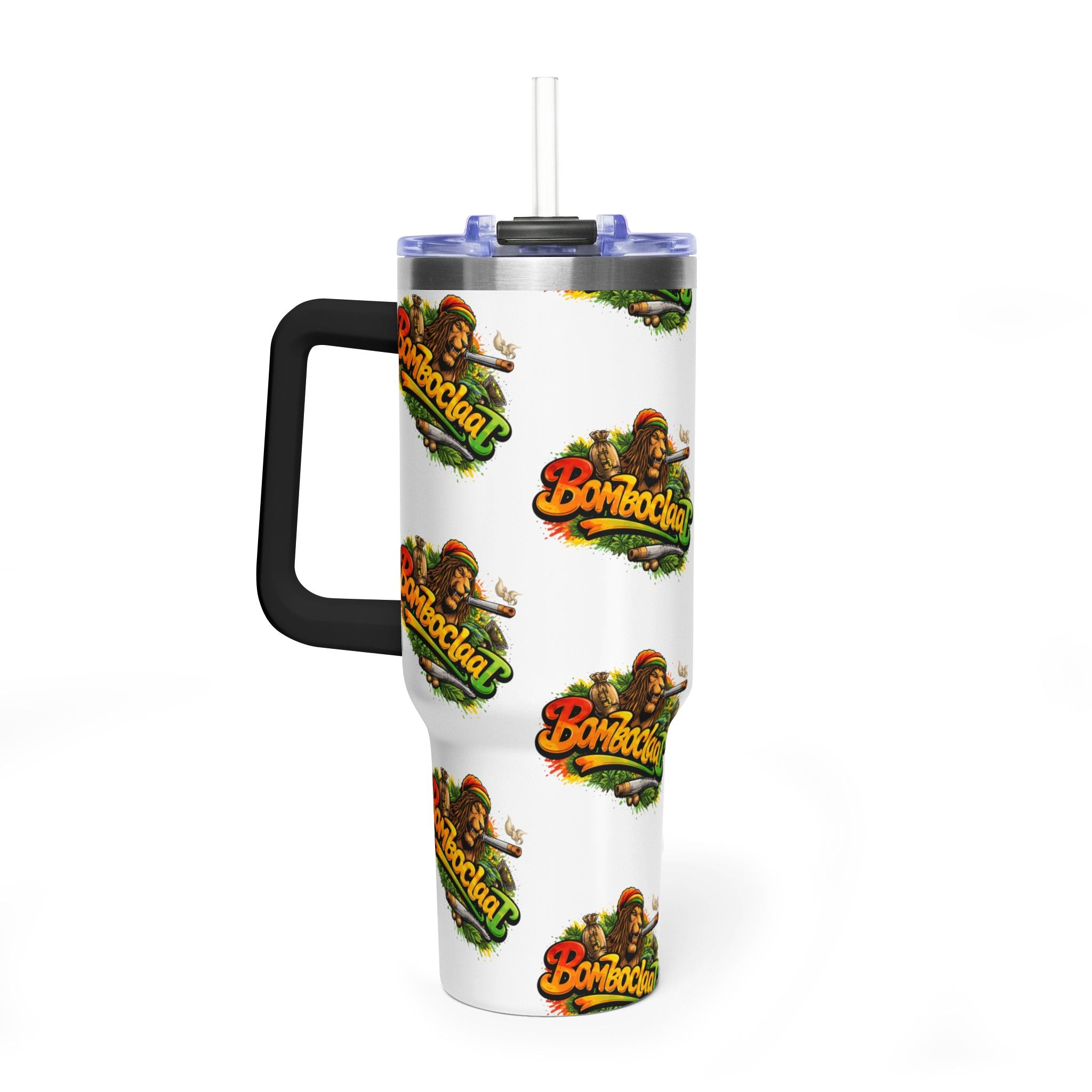 40oz Vacuum Tumbler – Colorful Bombochar Logo Stainless Travel Mug (Insulated)