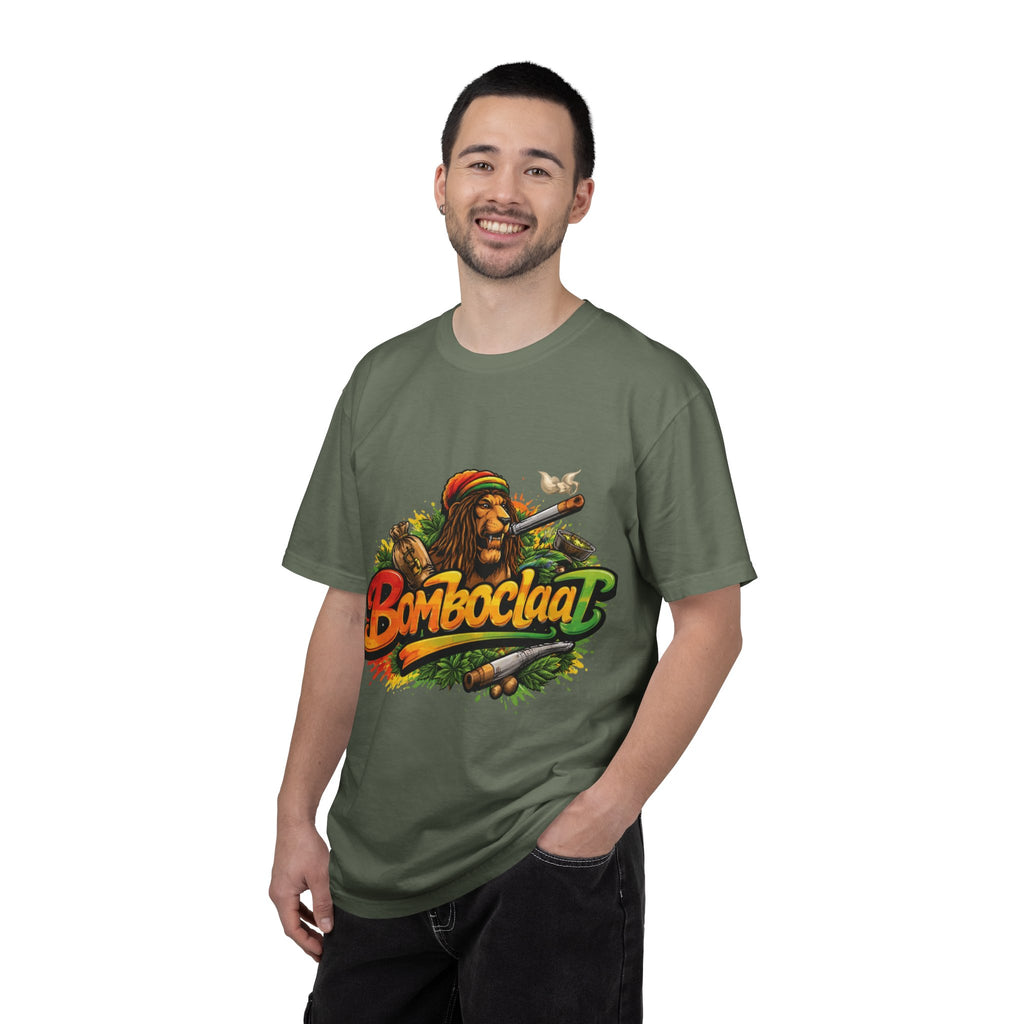 Rastafarian Lion with 'Bomboclaat' Graphic T-Shirt | Reggae Vibe