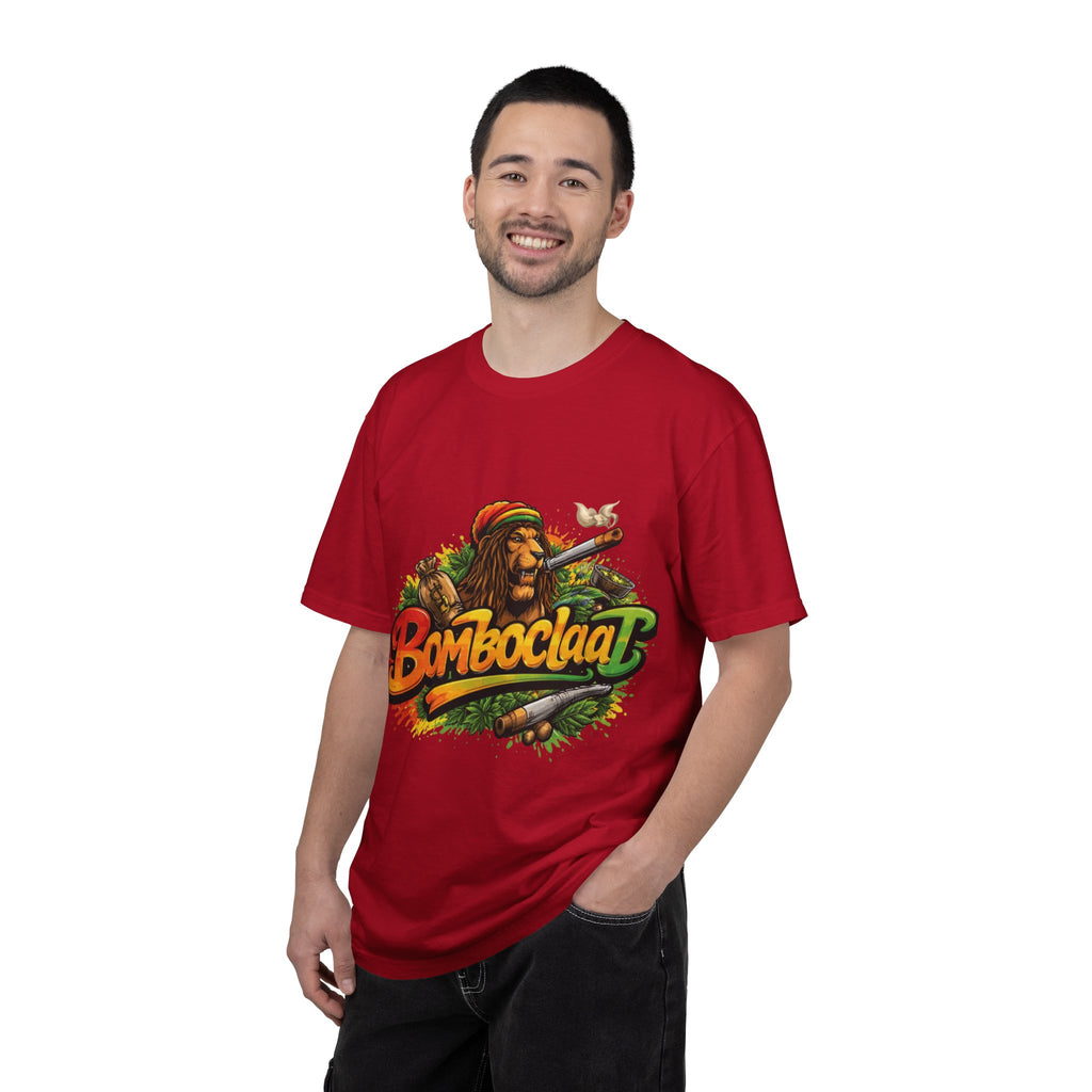 Rastafarian Lion with 'Bomboclaat' Graphic T-Shirt | Reggae Vibe