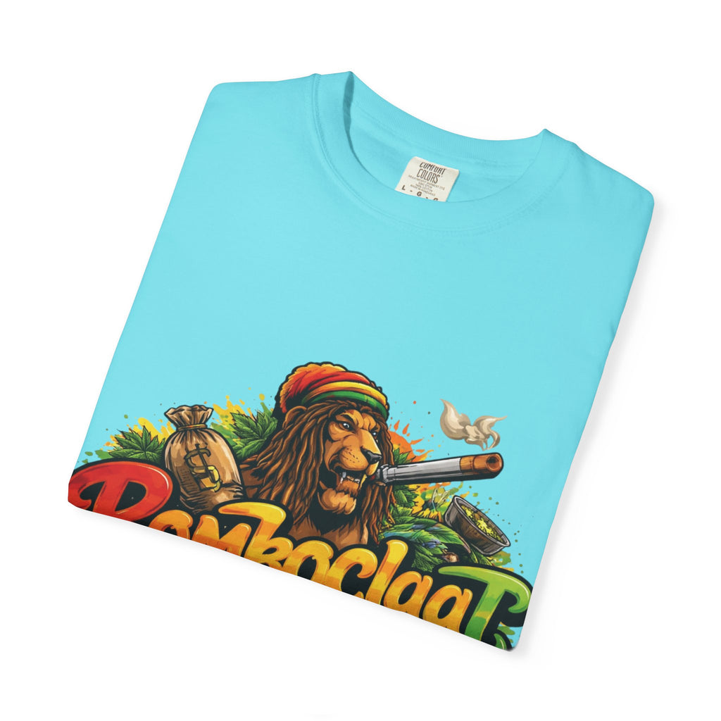 Rastafarian Lion with 'Bomboclaat' Graphic T-Shirt | Reggae Vibe